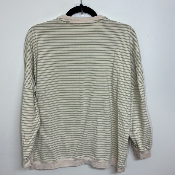 Zyia Kiwi Striped‎ Crewneck Sweatshirt Small - Picture 6 of 7